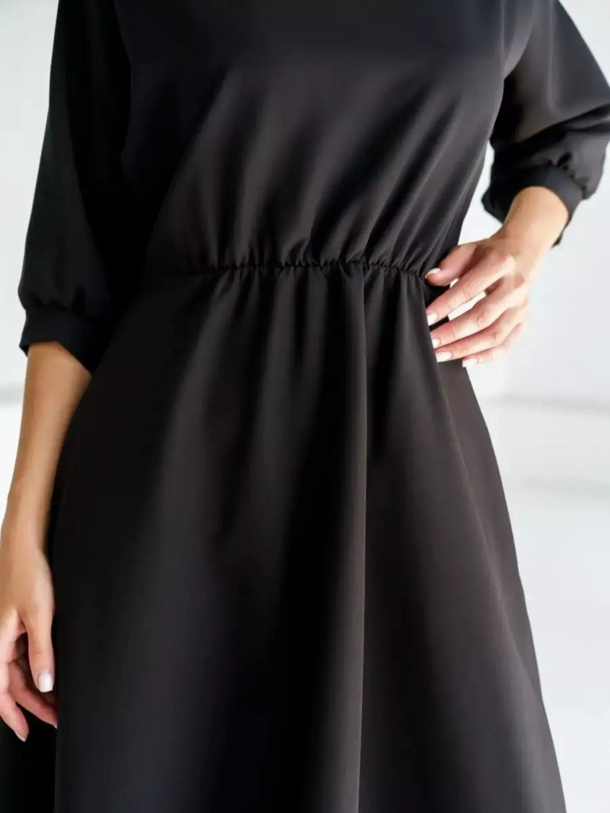 Belted Midi Dress with Pockets | S–XXL