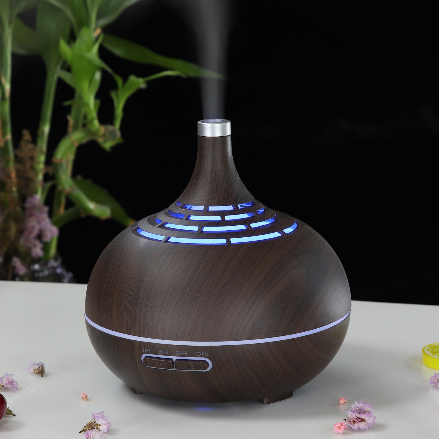 Luxury Wood Grain Ultrasonic Aroma Diffuser — Japandi Home Scent Decor — Prime Trend Market
