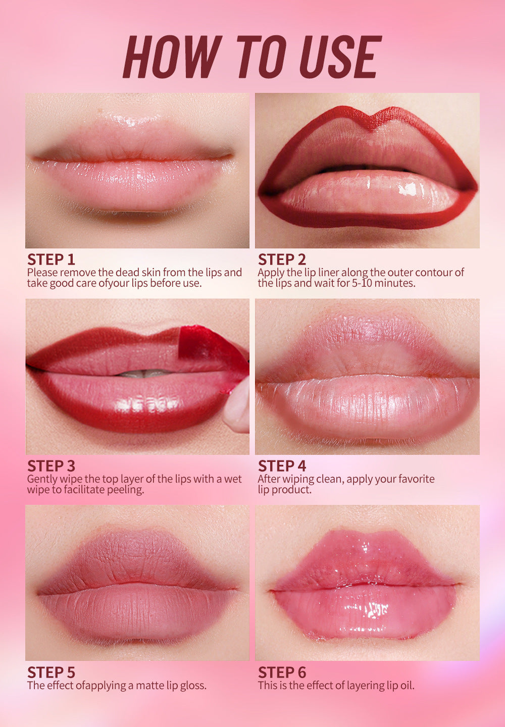 Peel Off Lip Liner – Matte Liquid Lip Tattoo Stain | Waterproof, Long-Lasting & Smudge-Proof | 5 Shades — Prime Trend Market