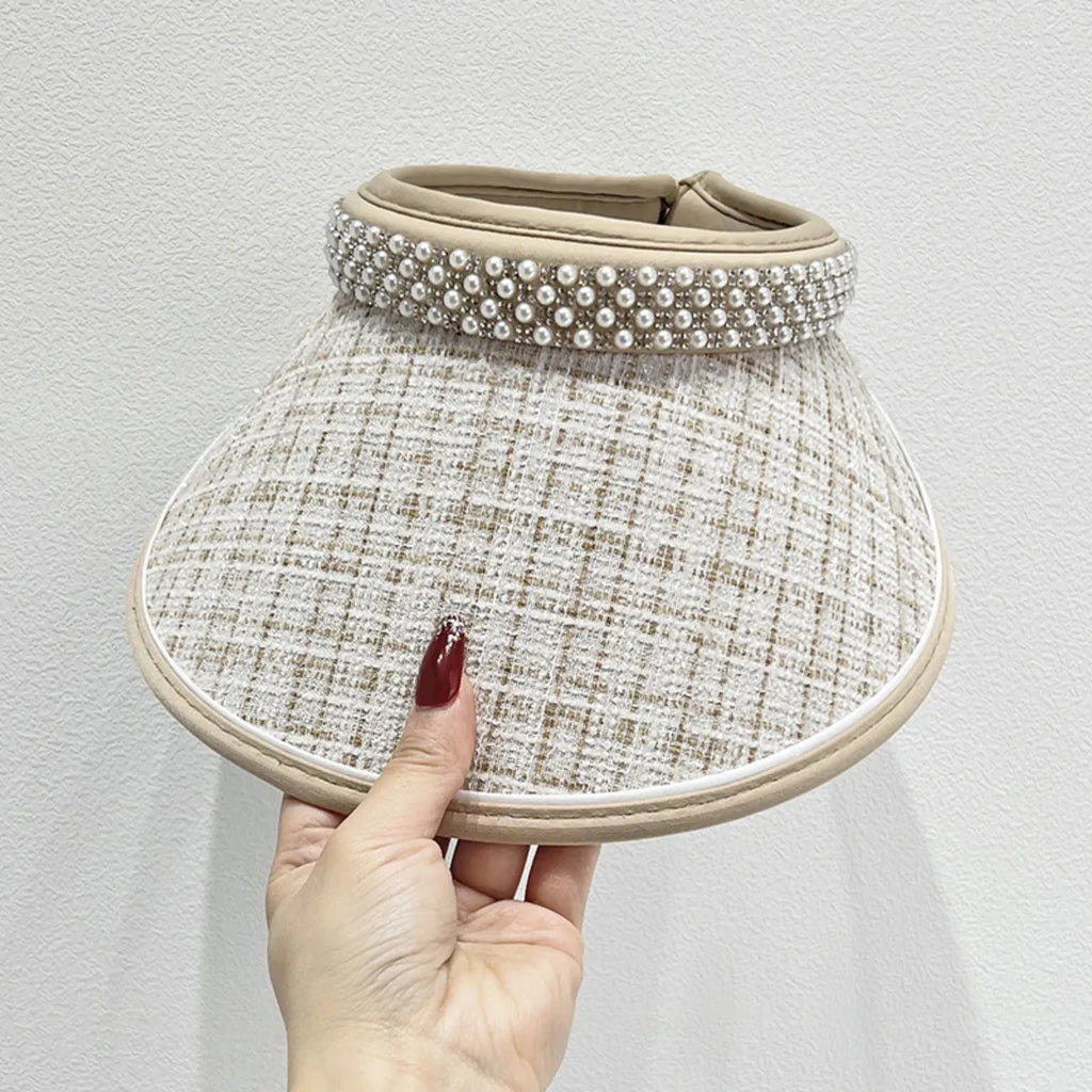 Pearl-Detail Sun Visor