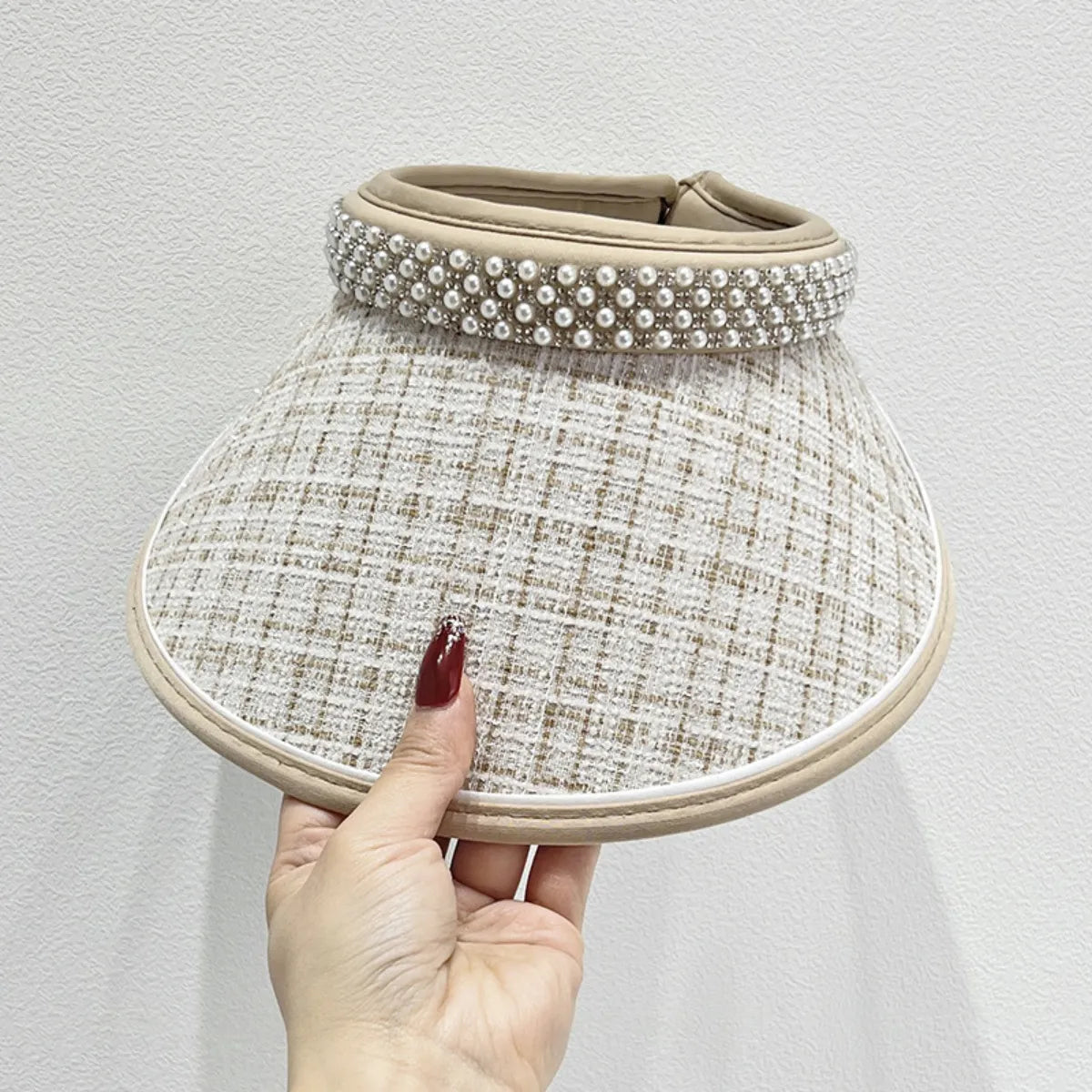 Pearl-Detail Sun Visor