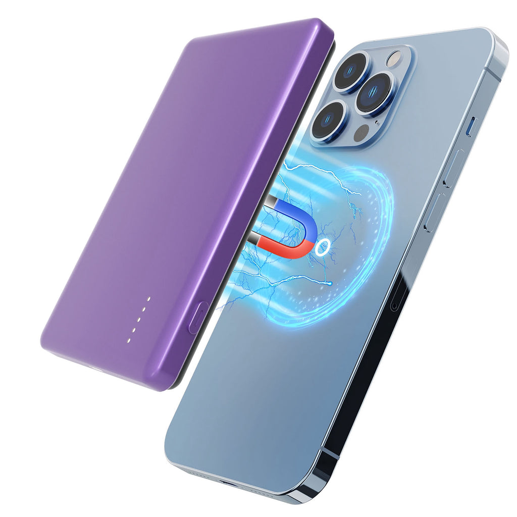2-in-1 MagSafe Wireless Power Bank 5000mAh — PD20W Fast Charging, Ultra-Slim 8mm, 4 Colors — Prime Trend Market
