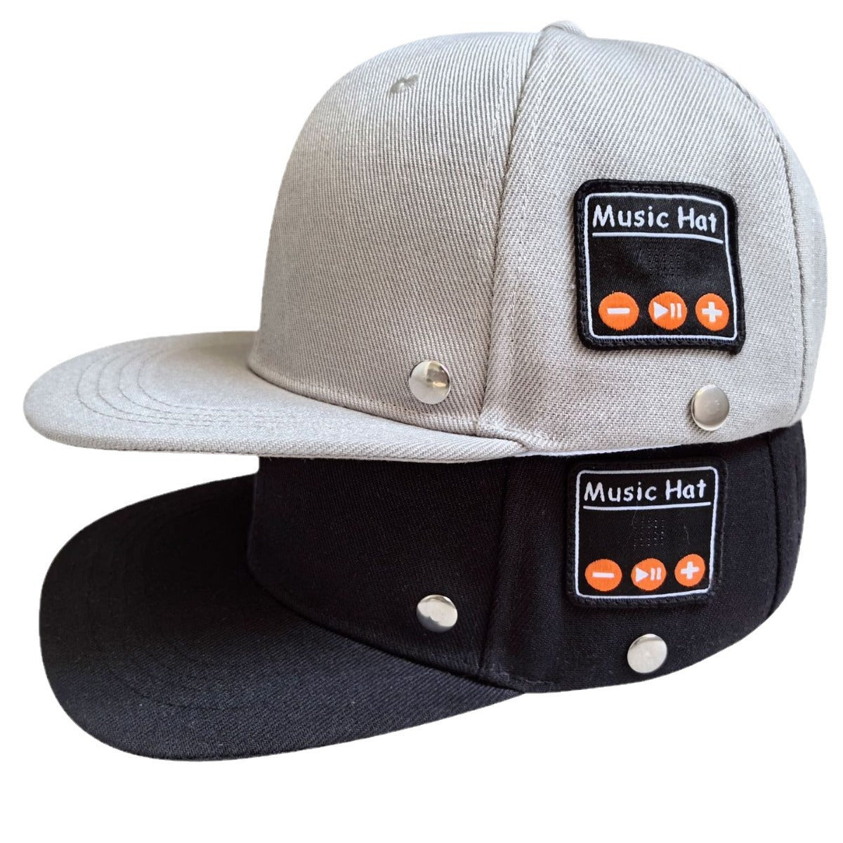 Bluetooth Music Hat | Wireless Speaker Cap | Built-In Stereo Sound | Black & Light Gray — Prime Trend Market