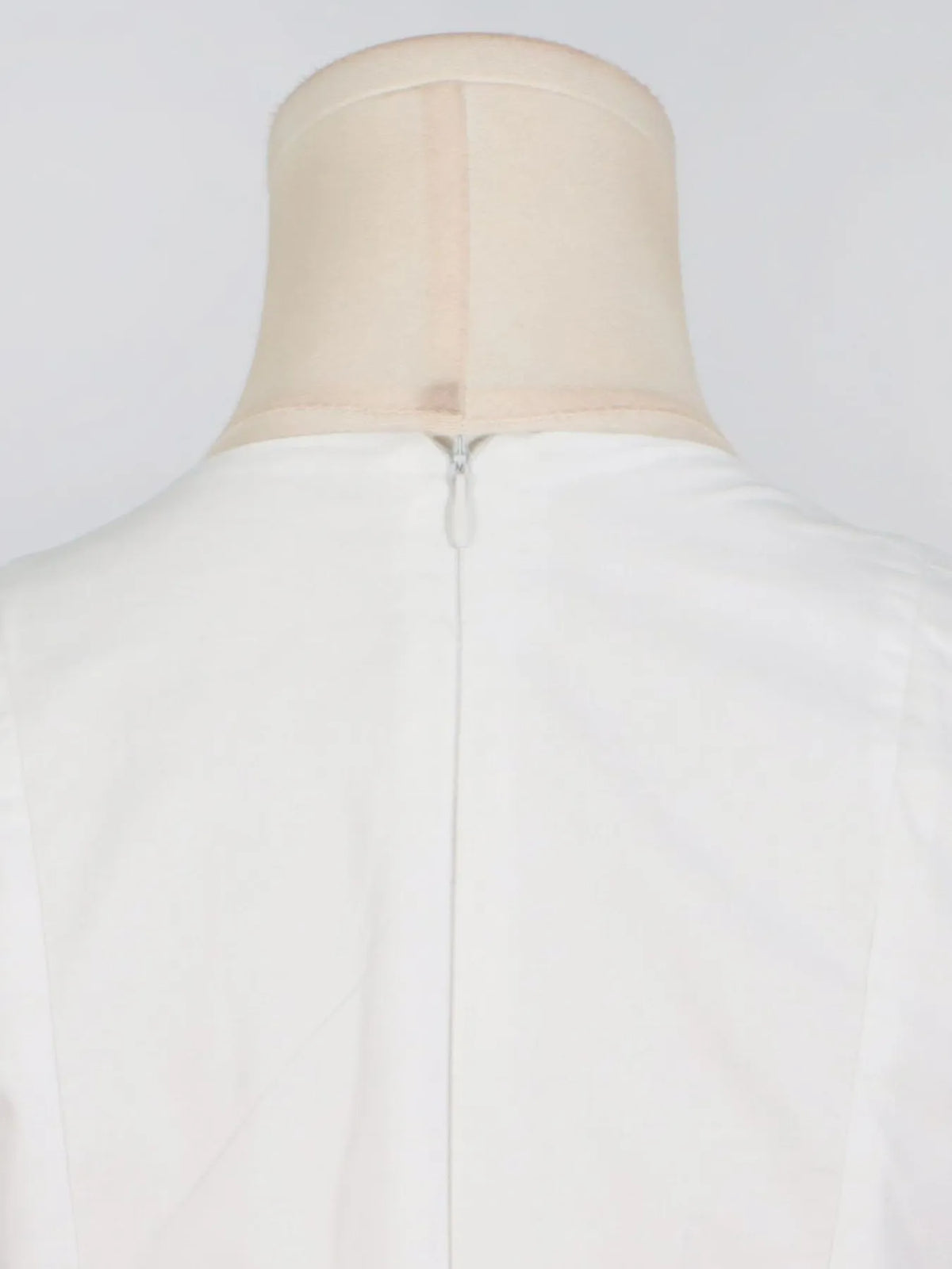 White Deep-V Puff-Sleeve Ruffle Mini Dress