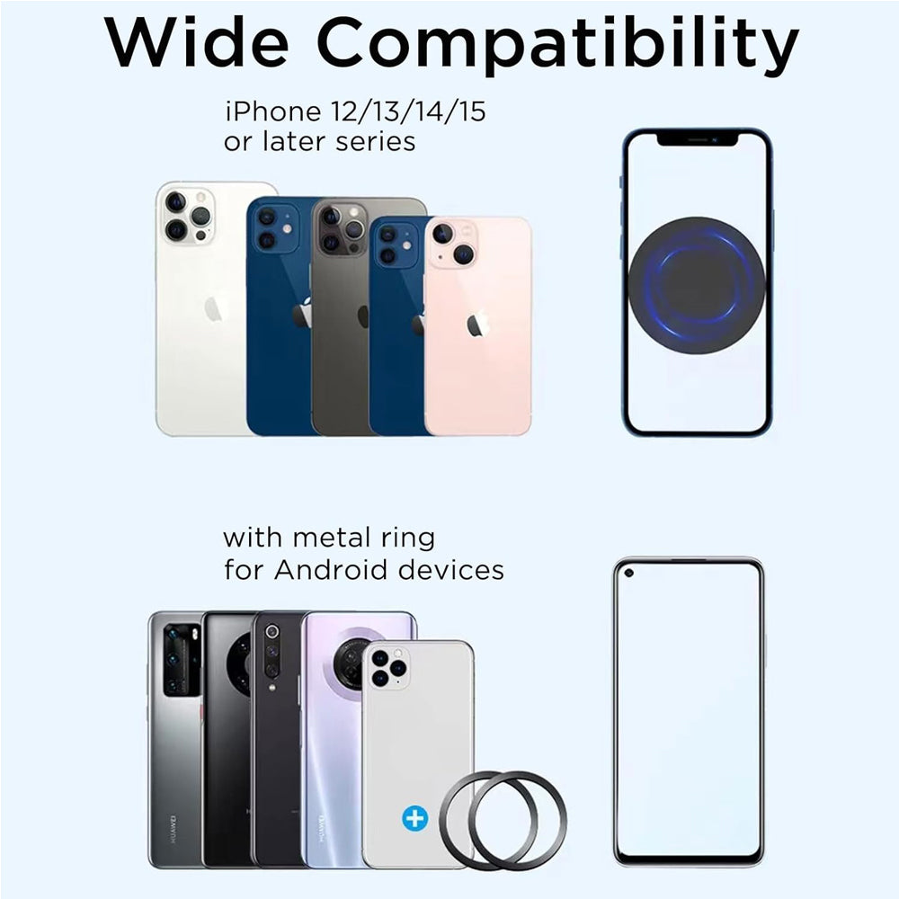 Adjustable Magnetic Car Phone Holder — 360° Rotation, 51 Magnets, Zinc Alloy — Eliza & Tuan