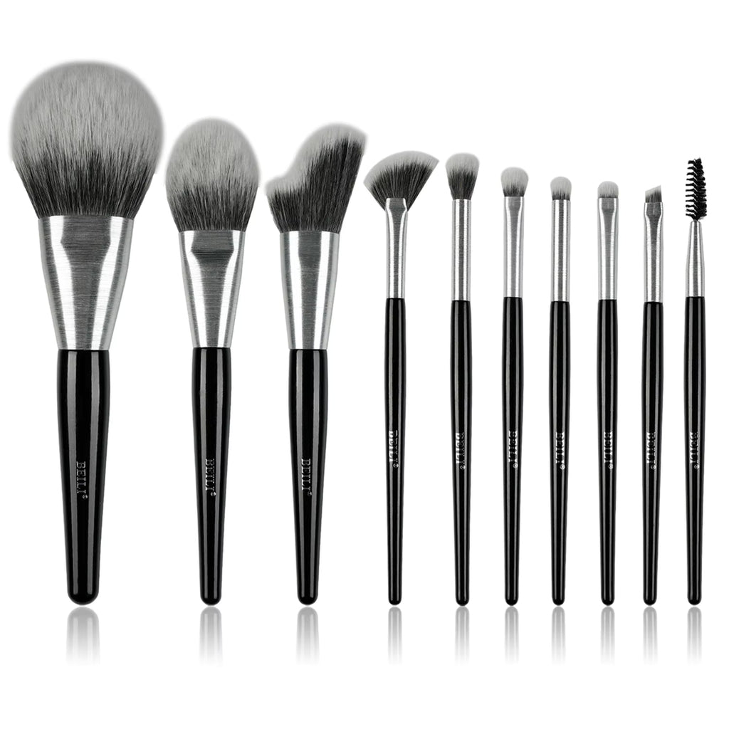 High-quality Makeup Brushes With Wooden Handles, Premium Natural 10pcs Makeup Brushes. — Prime Trend Market