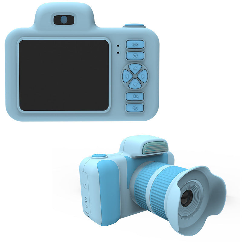 KidShot™ Mini HD Camera — Children's Digital DSLR-Style Cam in Black, Pink & Sky Blue — Prime Trend Market