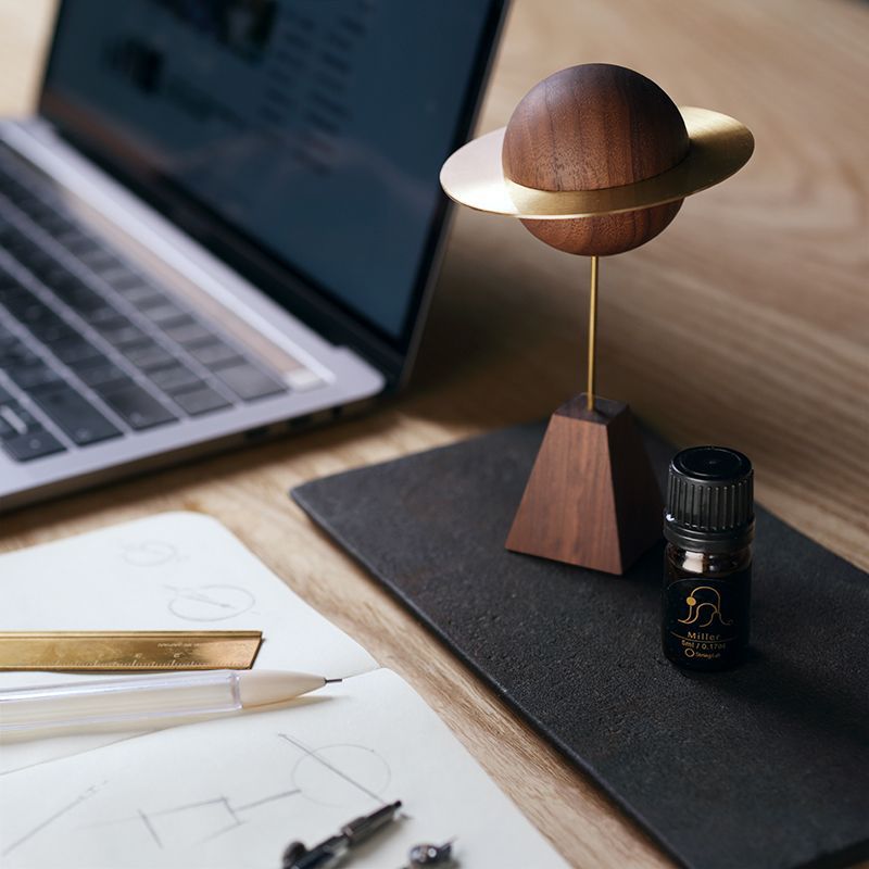 Luxury Asteroid Aromatherapy Oil Diffuser — Black Walnut Sculptural Home Scent — Prime Trend Market