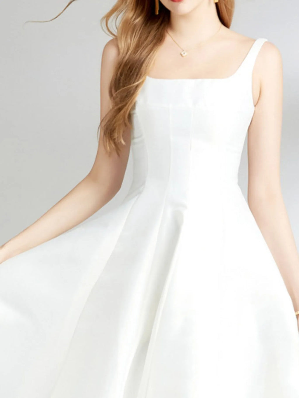 Sleeveless A-Line Midi Dress