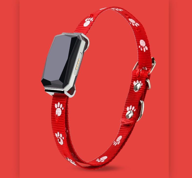 BeidouTrack GPS Pet Collar – Military-Grade Satellite Positioning with 500mAh Battery | Black & Red — Prime Trend Market