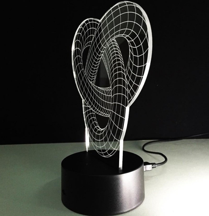 3D Optical Illusion LED Lamp — Holographic Knot Night Light, Remote & Touch Control — Prime Trend Market