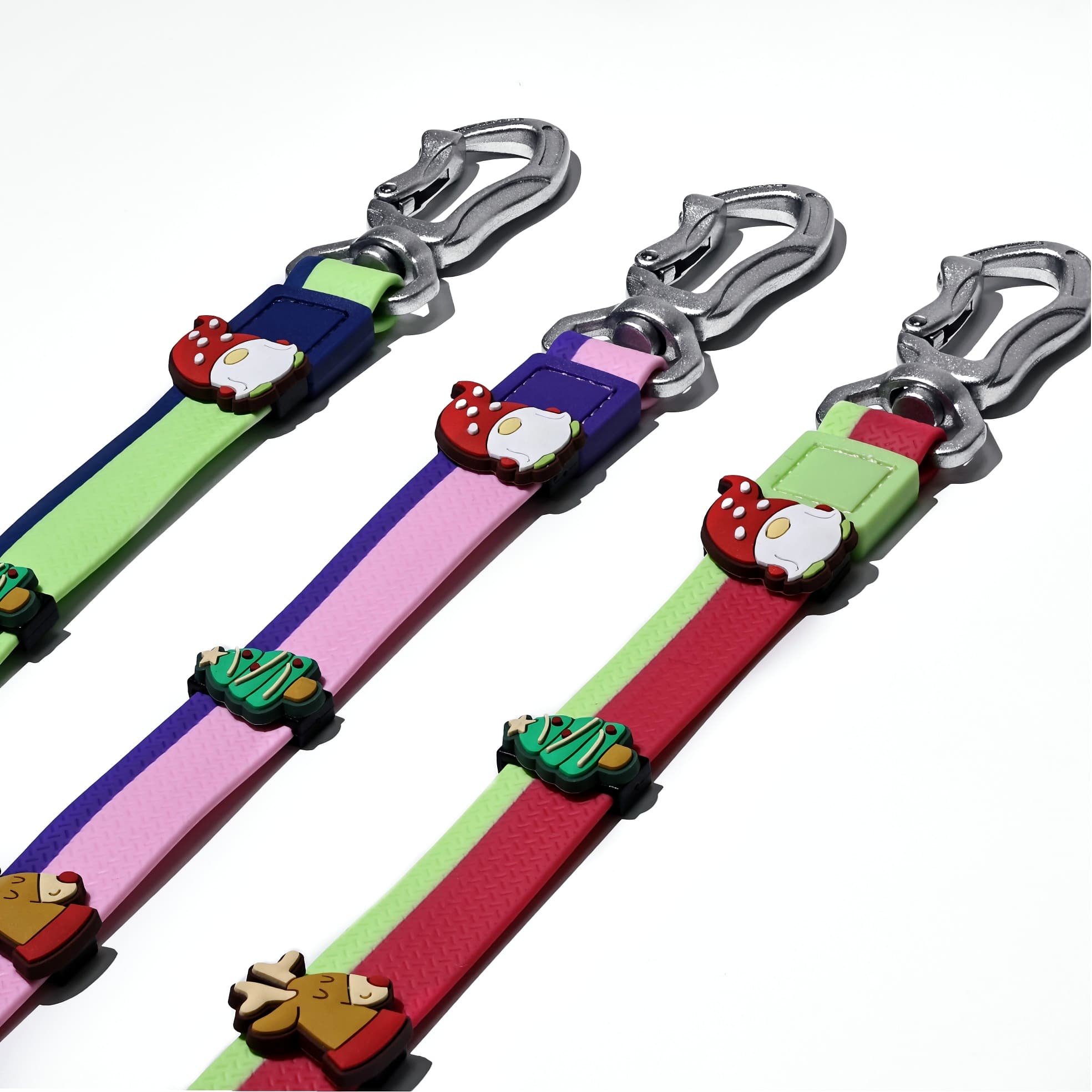 Dual-Color Embossed Pet Leash Set — Waterproof PVC Collar & Leash with DIY Accessories for Dogs — Prime Trend Market