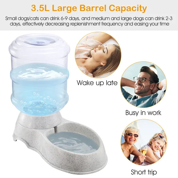 3.5L Gravity Pet Water Dispenser — Self-Dispensing Automatic Waterer for Cats & Dogs — Prime Trend Market
