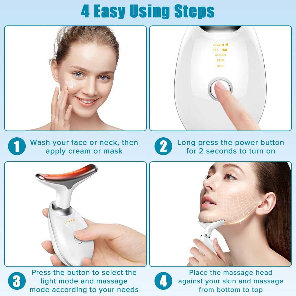 Luxury Dolphin Face & Neck Sculpting Massager — 3-Mode LED EMS Heat Therapy for Jawline & Double Chin — Eliza & Tuan