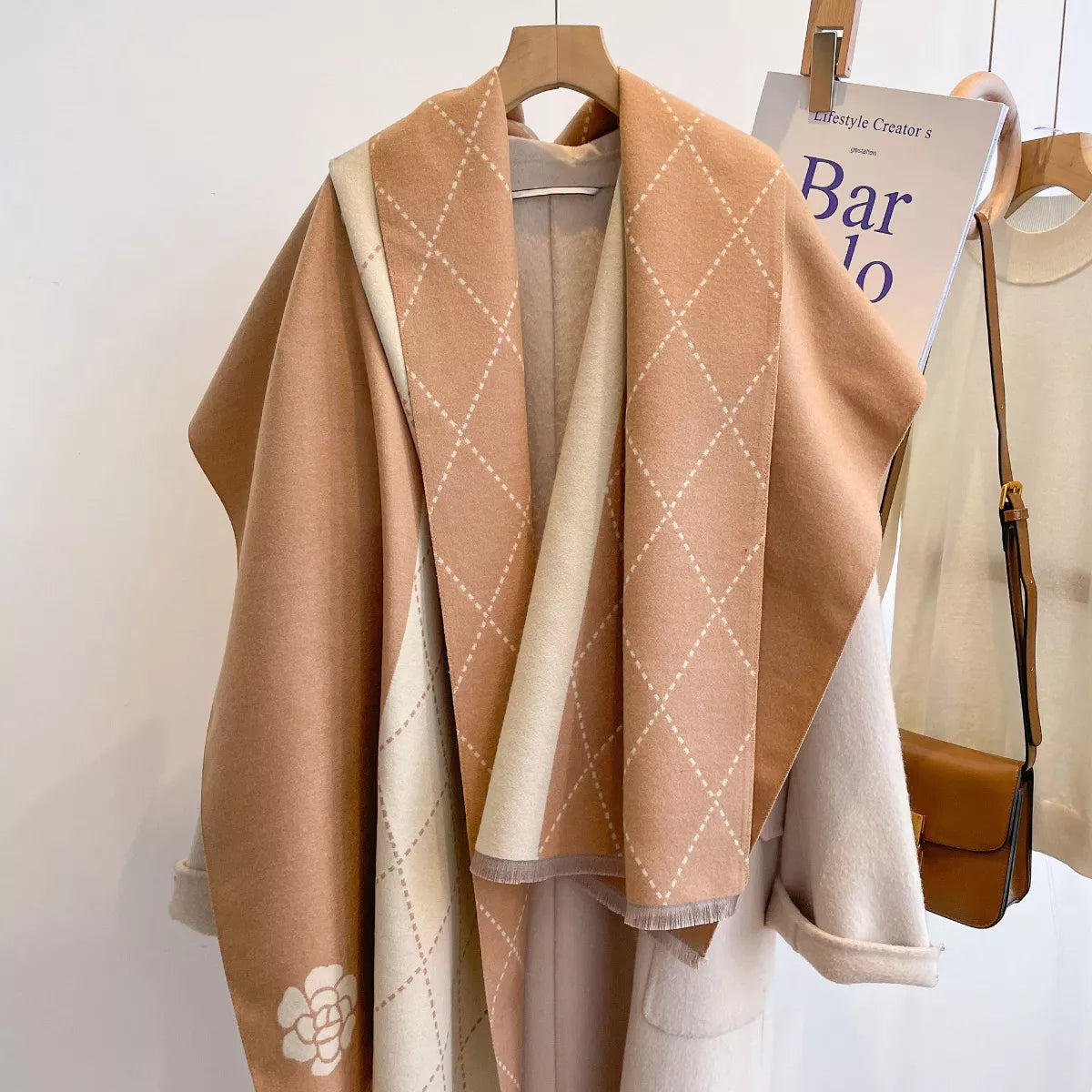 Cotton Raw-Hem Scarf
