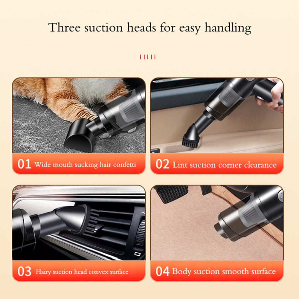 Wireless Car & Home Handheld Vacuum Cleaner – USB Rechargeable, Portable Mini | Silver — Eliza & Tuan
