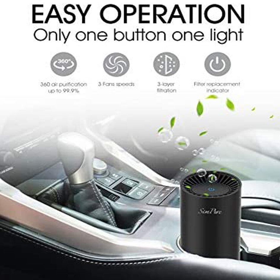 Car HEPA Air Purifier Ionizer | True HEPA 3-Stage Filter | PM2.5 Monitor | Auto Mode | 26dB — Prime Trend Market