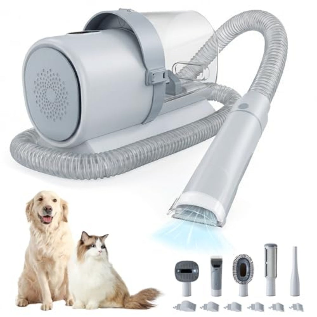 Professional Dog Grooming Clipper & Vacuum Kit | 2.5L Suction Cup, 3 Modes, 5 Tools, Low Noise | Cordless Pet Hair Trimmer — Prime Trend Market