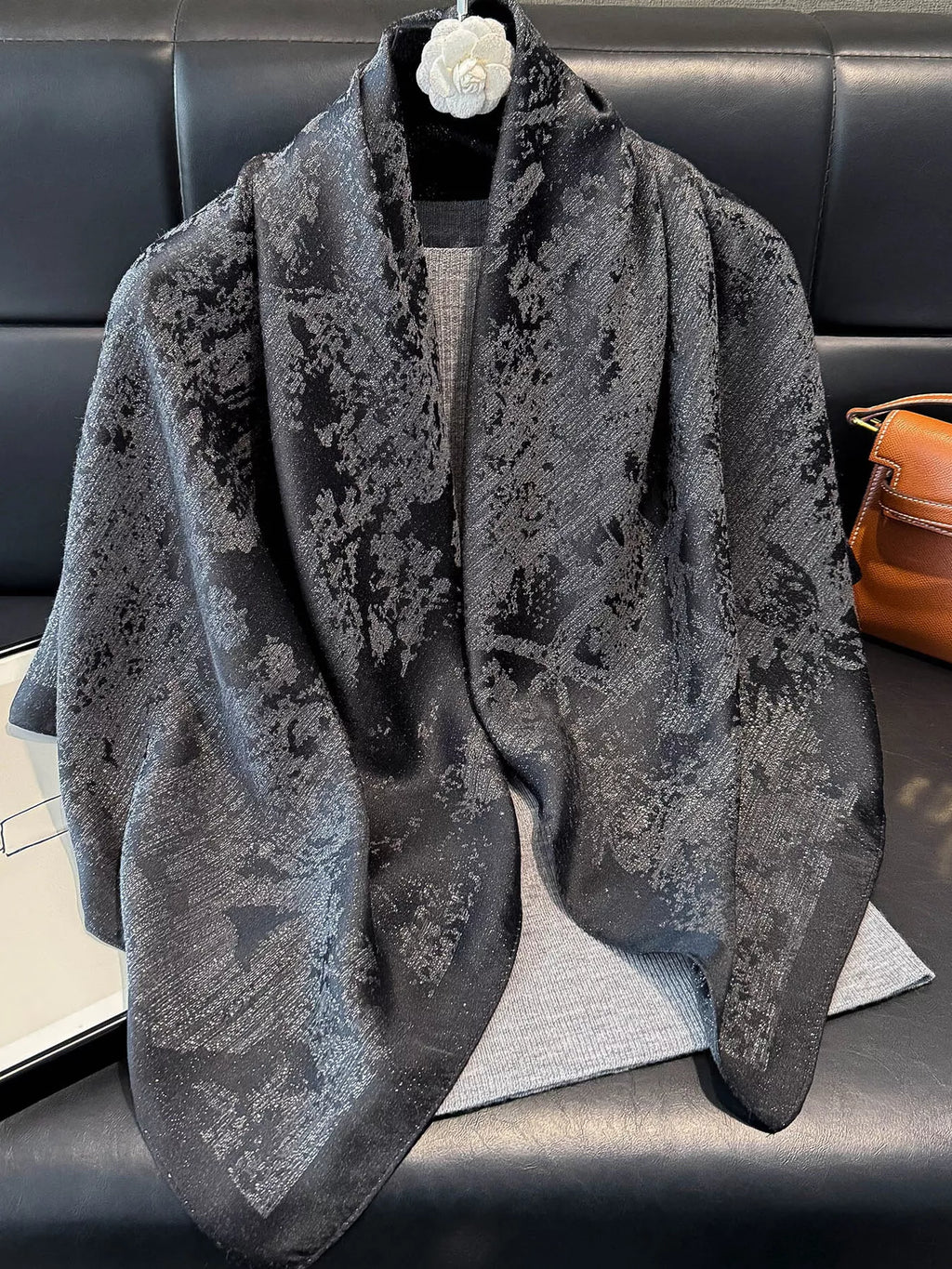 Lightweight Satin-Look Square Scarf