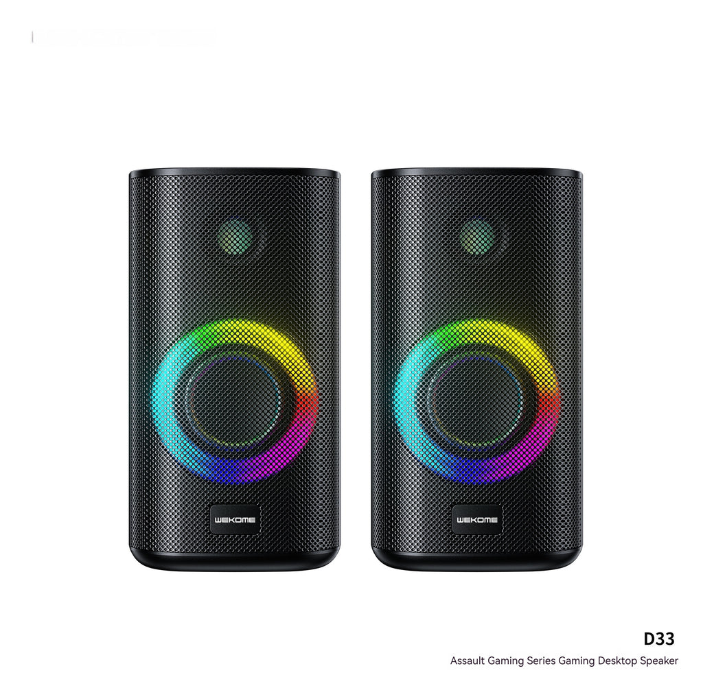 RGB Gaming Desktop Bluetooth Speaker | Dual Stereo Sound, LED Light Show & USB Powered — Prime Trend Market