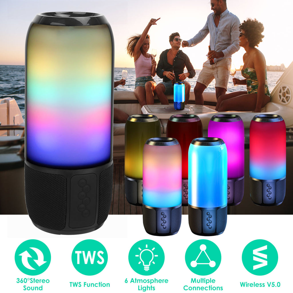 RGB Party Speaker — 6 Color Light Show, TWS Stereo, 10H Battery & Multi-Mode Playback — Prime Trend Market
