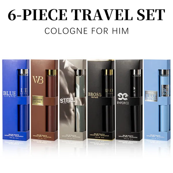 6-Piece Men's Eau de Toilette Gift Set — 6 Unique Scents | 35ml Each | Long-Lasting Fragrance | Perfect Gift for Him — Prime Trend Market
