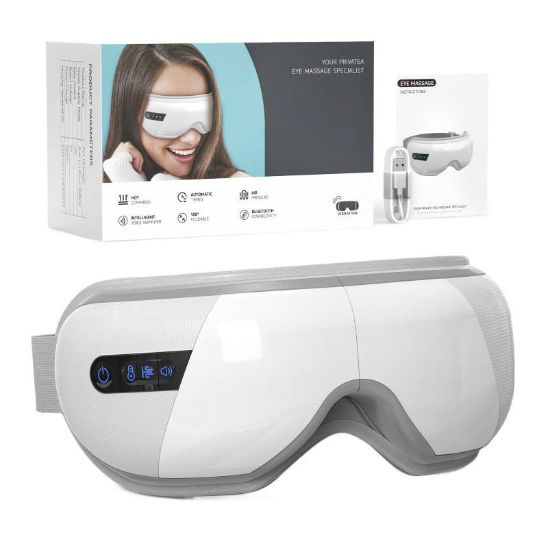 Luxury Rechargeable Eye Hydration Massage Mask — Heat Therapy, Foldable, High-End Eye Massager — Eliza & Tuan