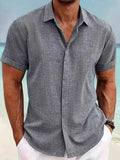 Men’s Collared Short-Sleeve Button-Up Shirt