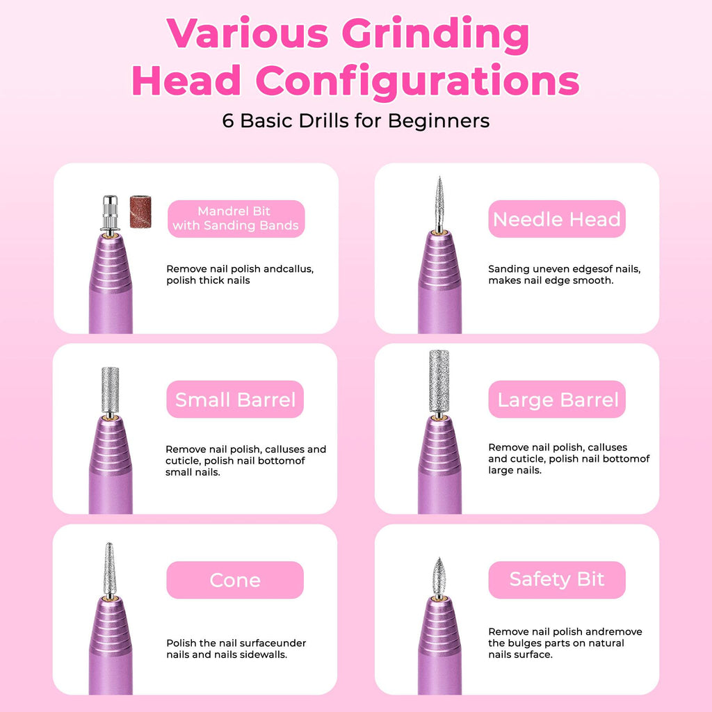 Professional Electric Nail Drill Kit – Portable Rose Gold Manicure Set — Prime Trend Market