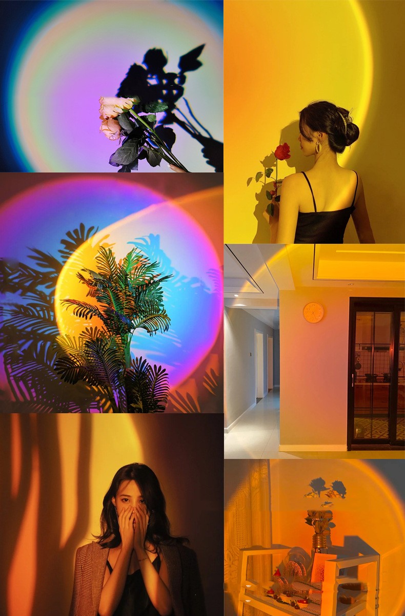 Smart Sunset Projection Lamp — RGB Voice Control with 16 Colors — Prime Trend Market