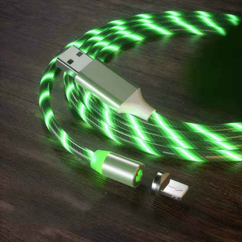 3-in-1 LED Magnetic Charging Cable — Streamer Light Effect
