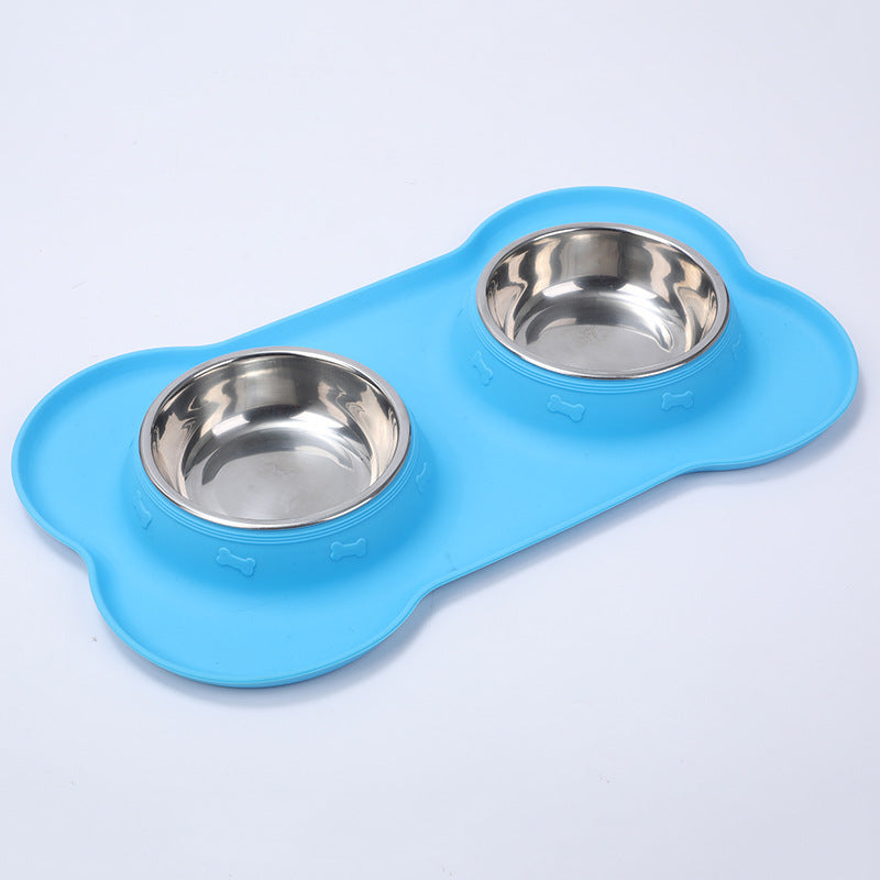 Luxury Silicone Foldable Anti-Spill Pet Double Bowl – Portable Travel Bowl for Cats & Dogs — Prime Trend Market