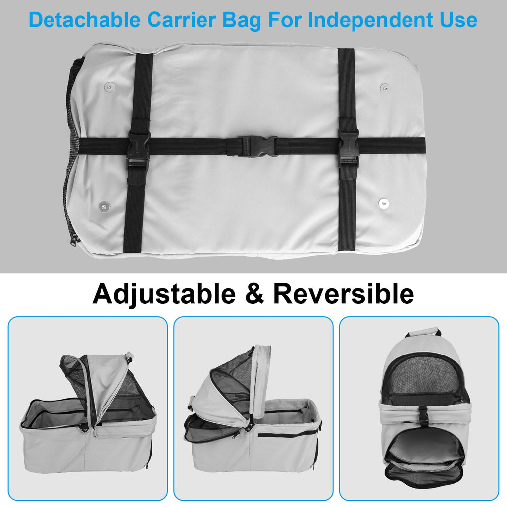 Premium 4-Wheel Foldable Pet Stroller — Travel Jogger with Removable Carrier & Storage — Prime Trend Market