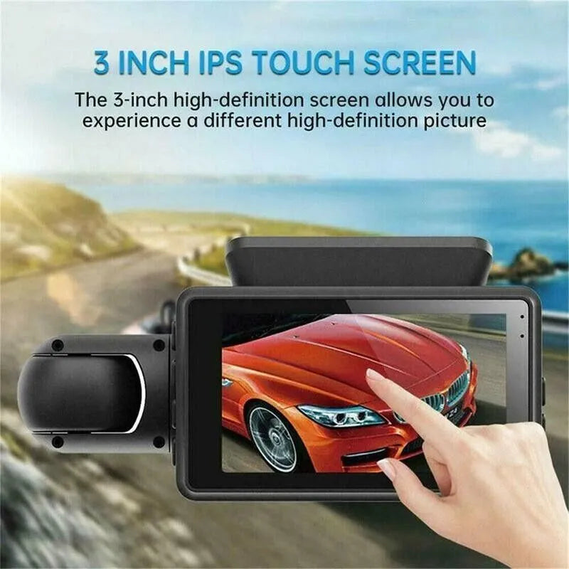 1080P Dual Lens Dash Cam | G-Sensor | Front & Interior Recording | Loop Recording — Prime Trend Market