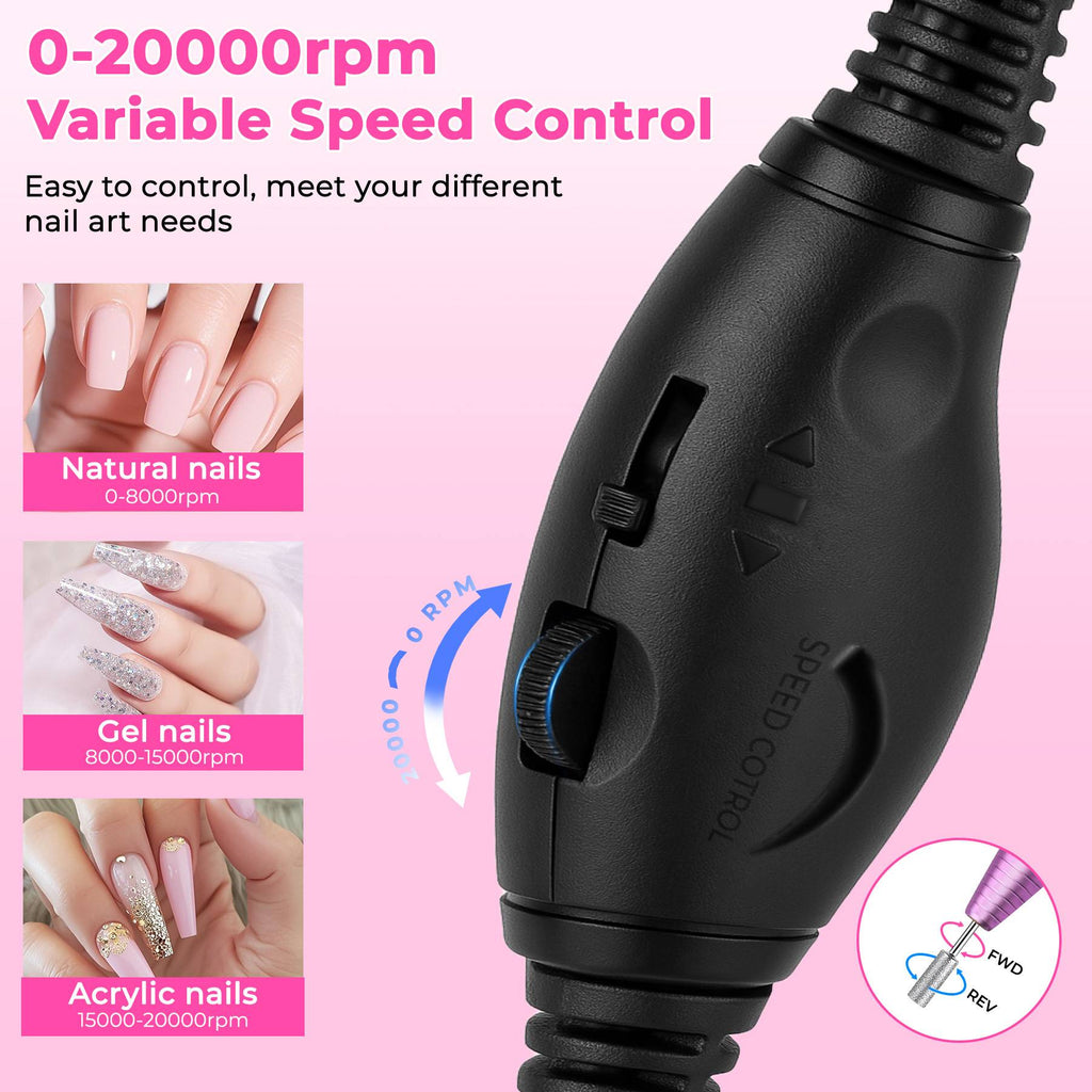 Professional Electric Nail Drill Kit – Portable Rose Gold Manicure Set — Prime Trend Market