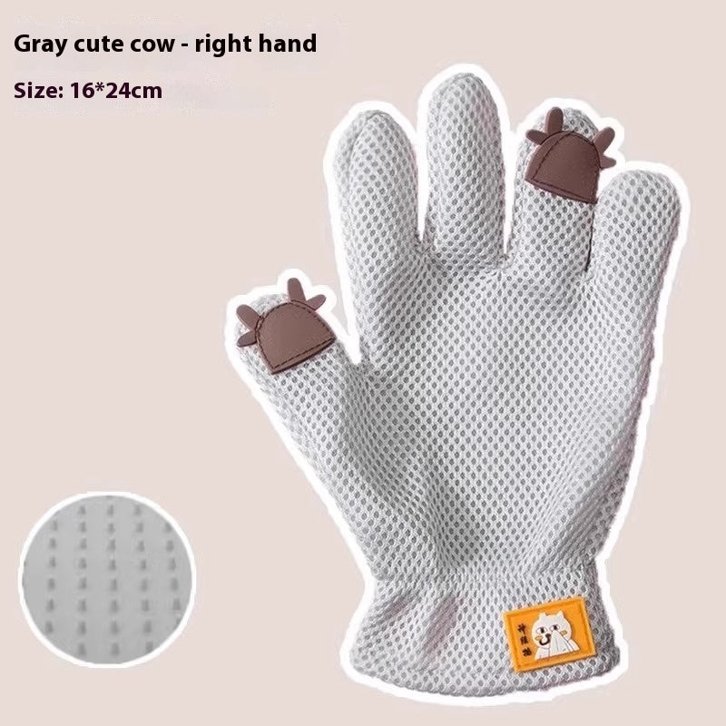 Double-Sided Pet Grooming Gloves — Cats & Dogs — Prime Trend Market
