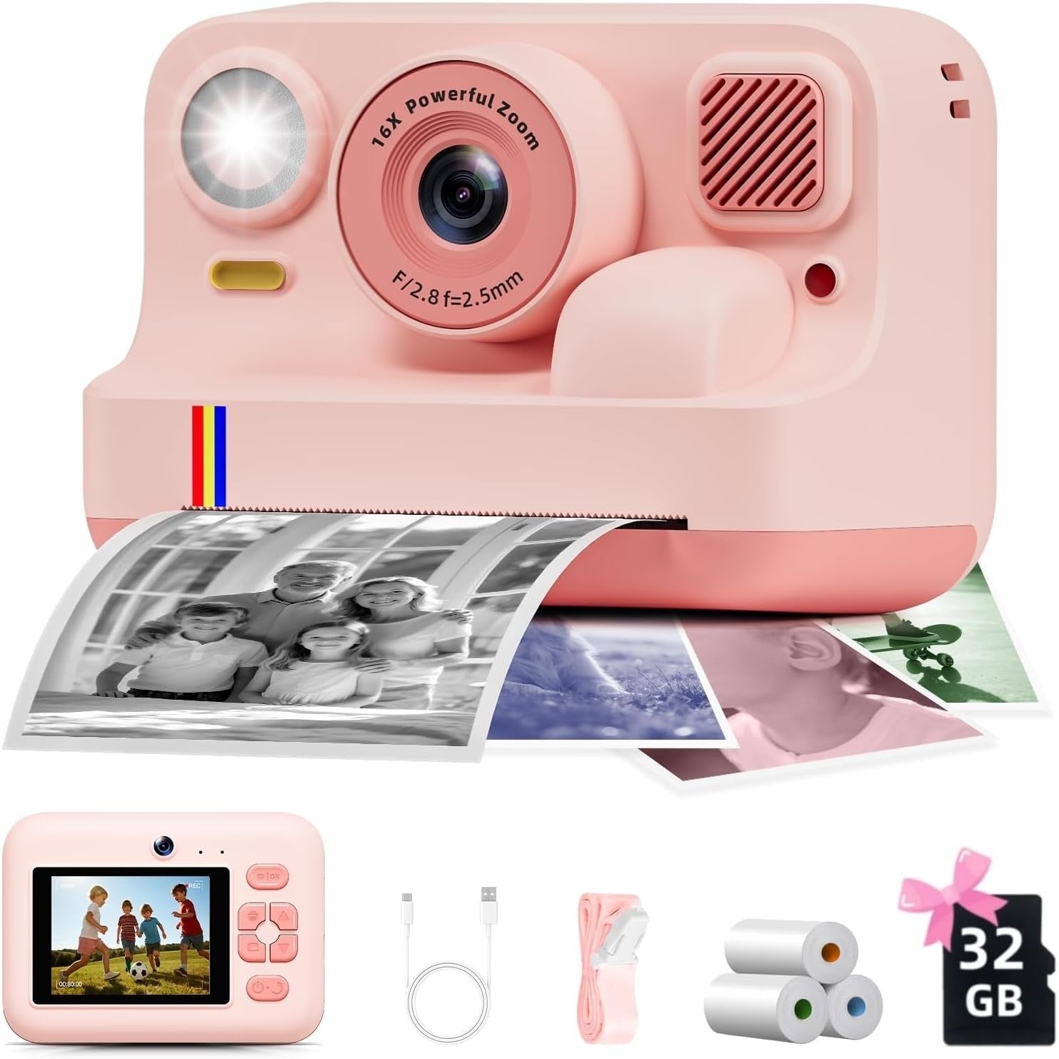 SnapPrint Pro Instant HD Color-Printing Camera — Bluetooth, 32GB & 3 Rolls Photo Paper Included — Prime Trend Market
