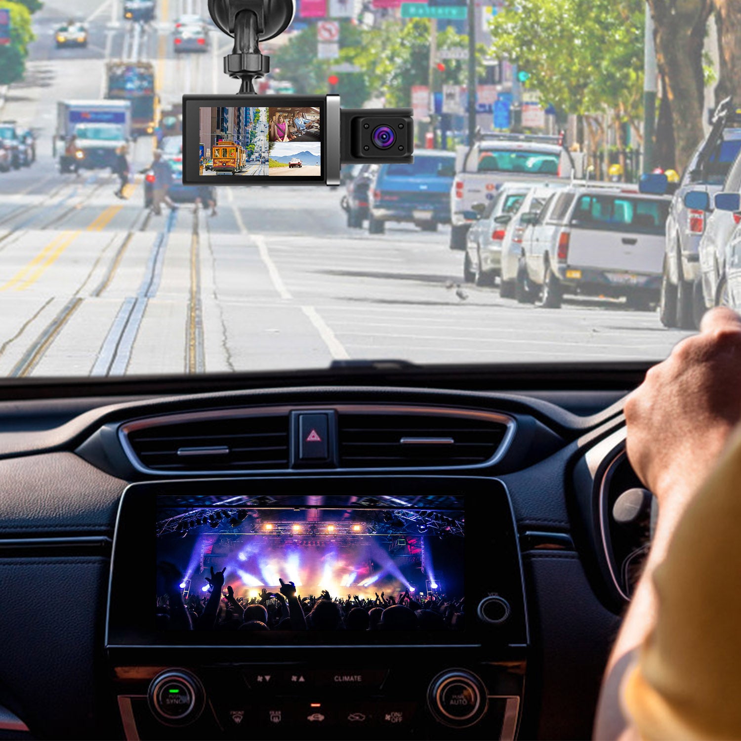 2K 3-Channel Dash Cam | GPS + WiFi | G-Sensor | Parking Monitor | Night Vision | App Control — Prime Trend Market