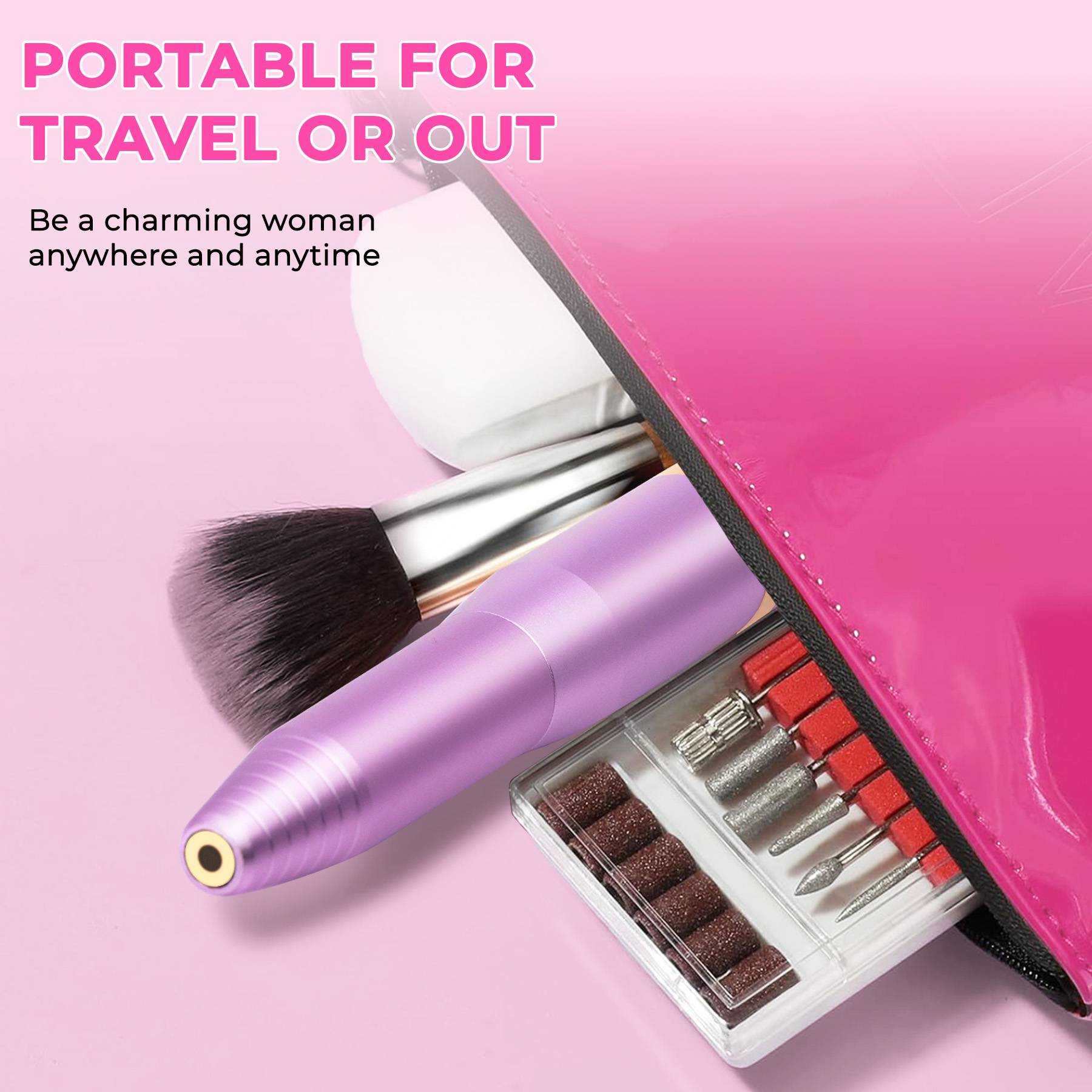 Professional Electric Nail Drill Kit – Portable Rose Gold Manicure Set — Prime Trend Market
