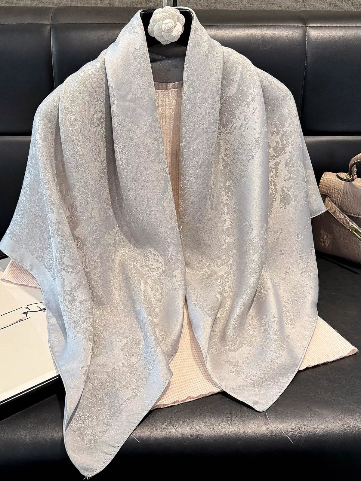Lightweight Satin-Look Square Scarf