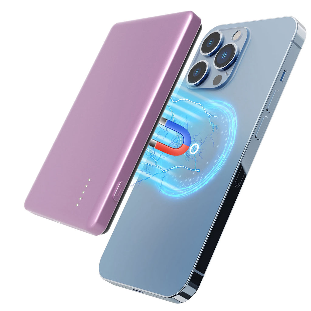 2-in-1 MagSafe Wireless Power Bank 5000mAh — PD20W Fast Charging, Ultra-Slim 8mm, 4 Colors — Prime Trend Market