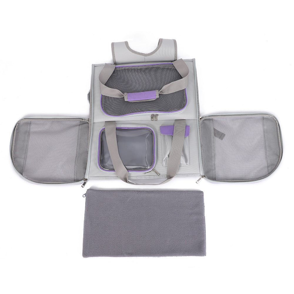Luxury Foldable Dual-Purpose Pet Shoulder Bag – Cat & Small Dog Carrier — Prime Trend Market