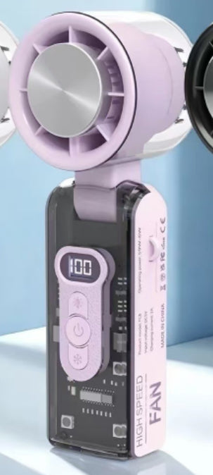 Semiconductor Ice Compress Cooling Fan — Portable Handheld Digital Display USB Fan — Prime Trend Market