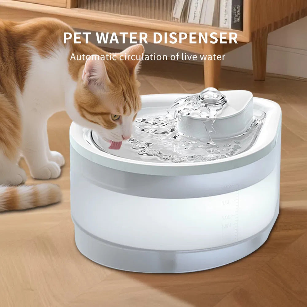 Luxury Quiet Circulating Pet Water Fountain — USB Smart, 2500ML, Night Light & Visible Scale — Prime Trend Market
