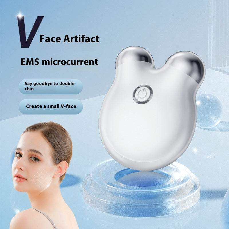 Luxury Bear-Face Microcurrent EMS Facial Sculpting Device — Anion Skin Renewal & Color Light Therapy — Eliza & Tuan