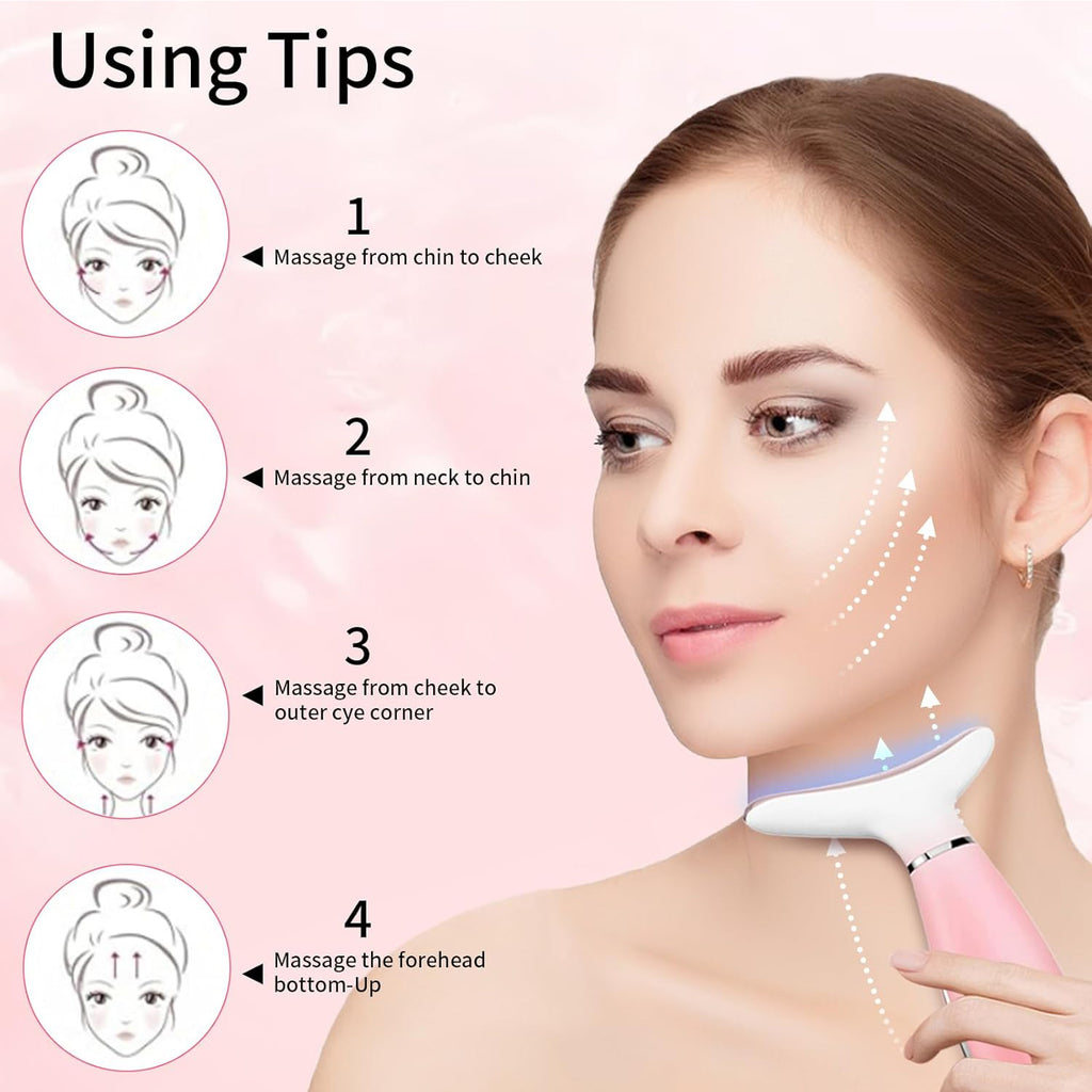 3-in-1 Face & Neck Sculpting Massager — Thermal + Vibration + Lifting Tool — Prime Trend Market