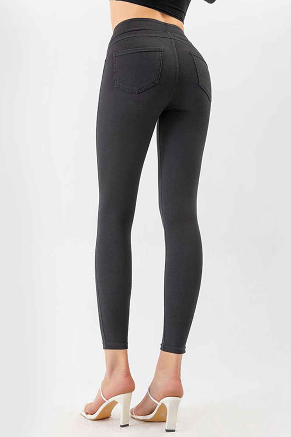 High-Waist Stretch Skinny Jeans