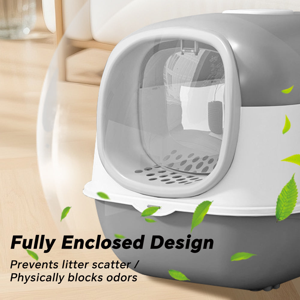 Premium Antibacterial Enclosed Cat Litter Box — Odor-Lock, Anti-Splash, Easy Clean — Prime Trend Market