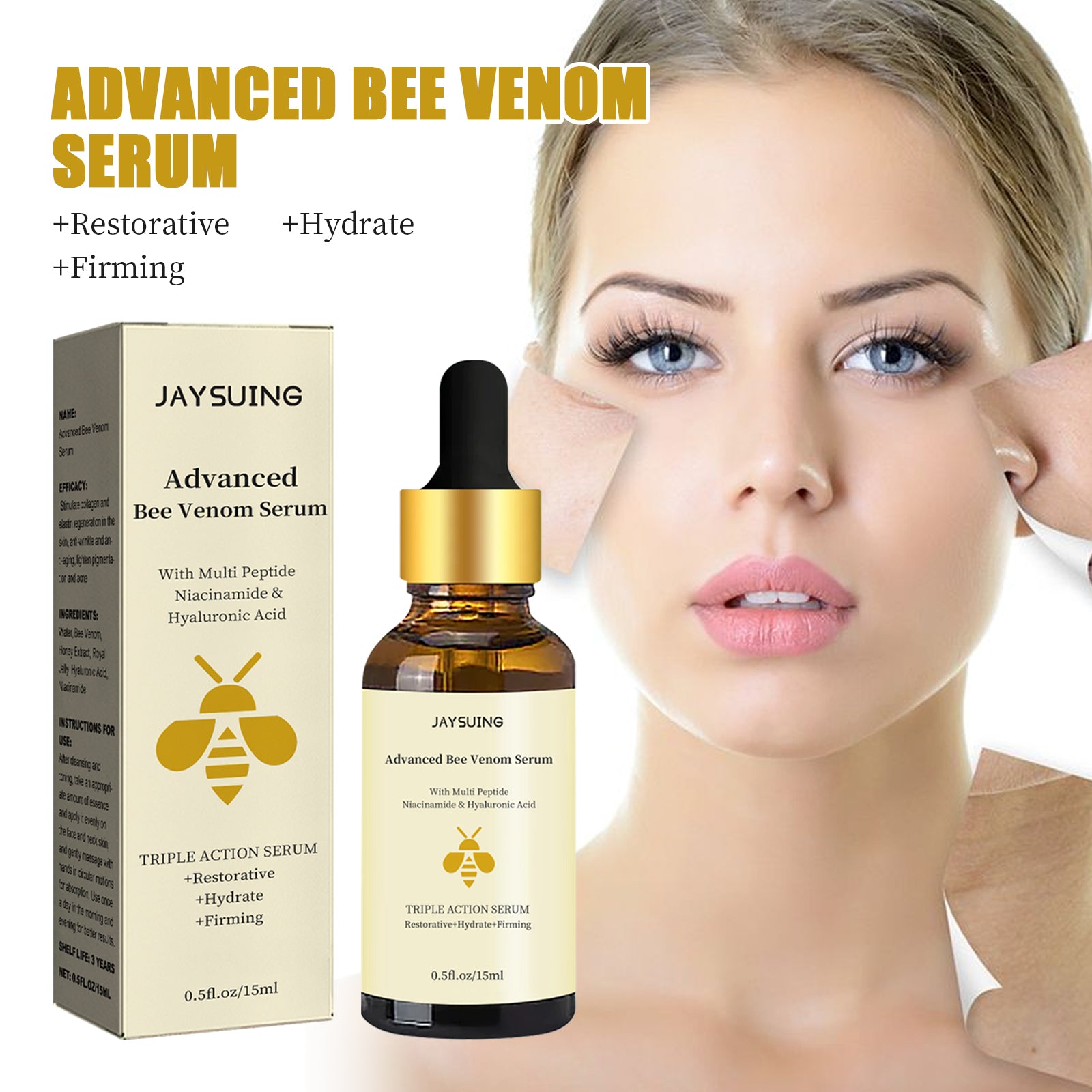 Jayswing Bee Venom Essence — Anti-Aging Brightening & Firming Serum with Honey Extract & Royal Jelly | Fine Line Repair (30g) — Prime Trend Market