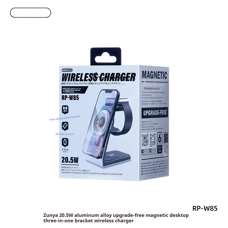 3-in-1 Aluminum Wireless Charging Stand — MagSafe Compatible — Prime Trend Market